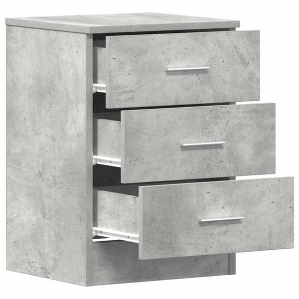 vidaXL Yöpöydät 2 kpl betoninharmaa 38x35x56 cm lastulevy