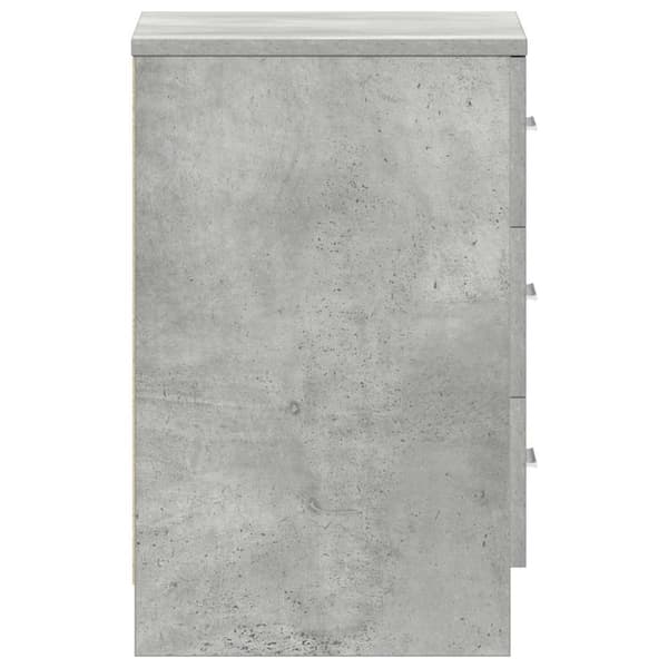 vidaXL Yöpöydät 2 kpl betoninharmaa 38x35x56 cm lastulevy
