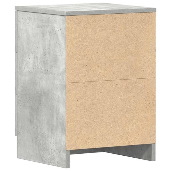 vidaXL Yöpöydät 2 kpl betoninharmaa 38x35x56 cm lastulevy