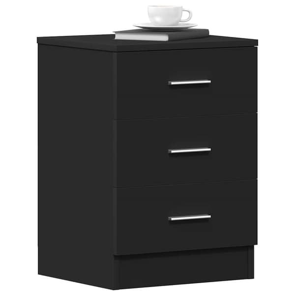 vidaXL sengeskab 38 x 35 x 56 cm spånplade sort