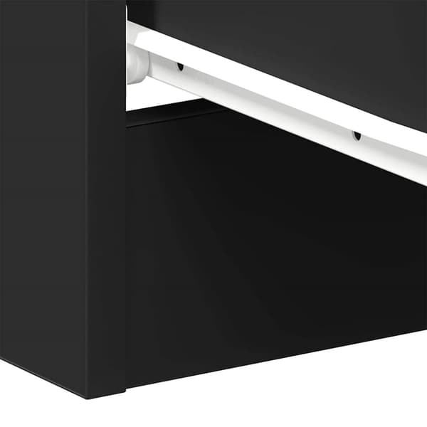 vidaXL sengeskab 38 x 35 x 56 cm spånplade sort