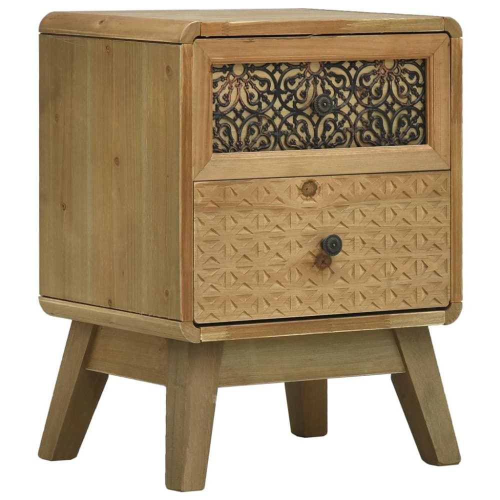 vidaXL Nattbord 37x30x51 cm brun tre