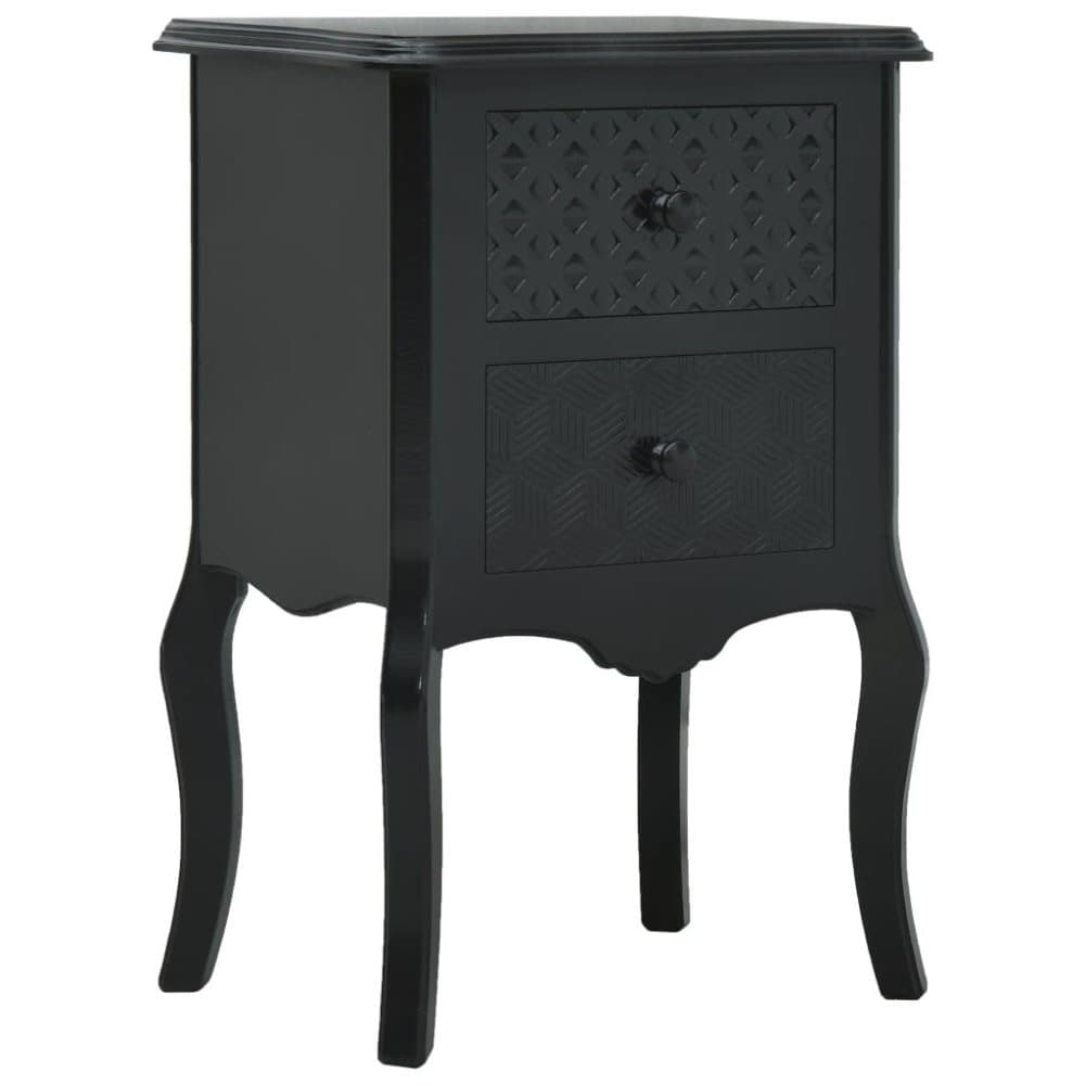vidaXL Yöpöytä MDF 43x32x65 cm musta
