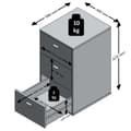 Miniatyrbilde 3 av 4: FMD Nattbord med 3 skuffer hvit