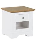 Miniatyrbillede 1 af 9: Sengebord Natbord Hvid 1 Skuffe Minimalistisk