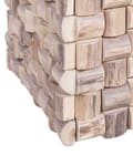 Miniatyrbillede 5 af 5: Sengebord Lyst teak Træ mosaik 32 x 32 x 43 cm Fodskammel Rustik Stil Moderne Stil