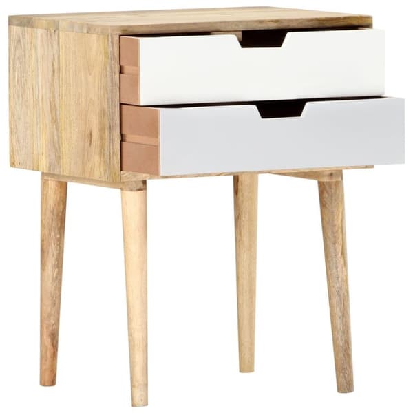vidaXL Sängbord 47x35x59 cm massivt mangoträ