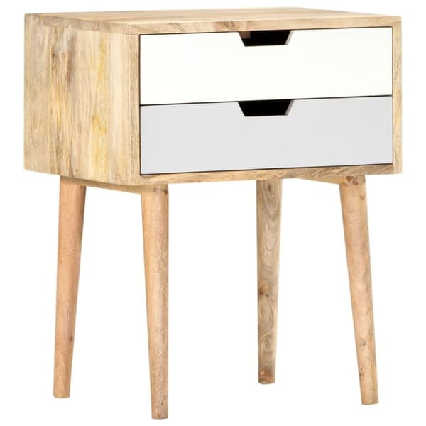 vidaXL Sängbord 47x35x59 cm massivt mangoträ
