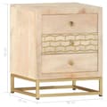 Miniatyrbilde 7 av 10: vidaXL Nattbord gull 40x30x50 cm heltre mango