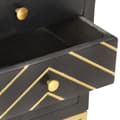 Miniatyrbilde 5 av 10: vidaXL Nattbord svart og gull 40x30x50 cm heltre mango