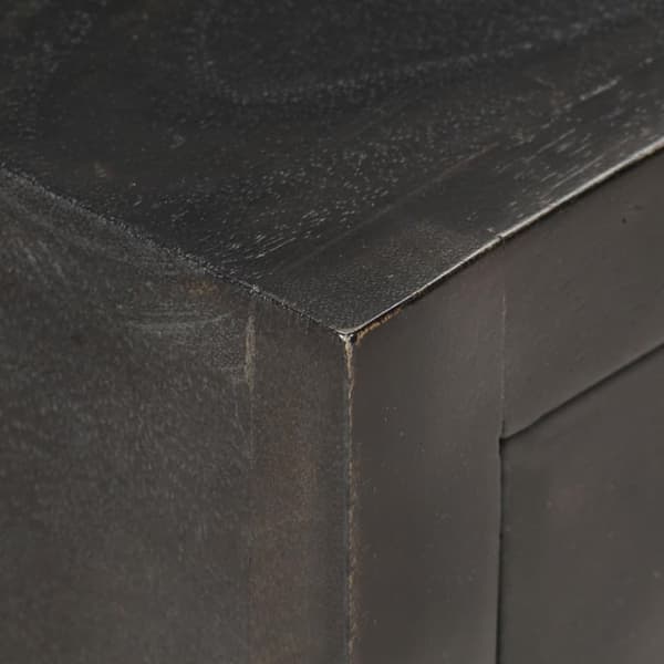 vidaXL Nattbord svart og gull 40x30x50 cm heltre mango