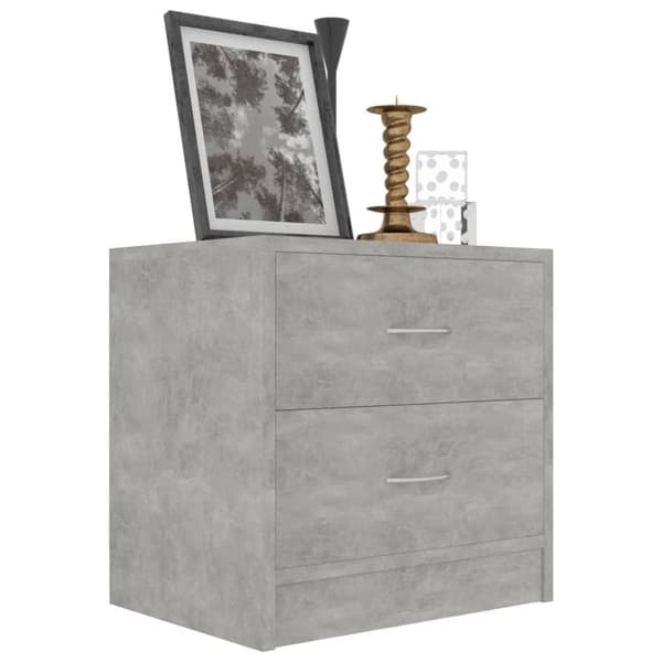 vidaXL sengeskabe 2 stk. 40x30x40 cm spånplade betongrå