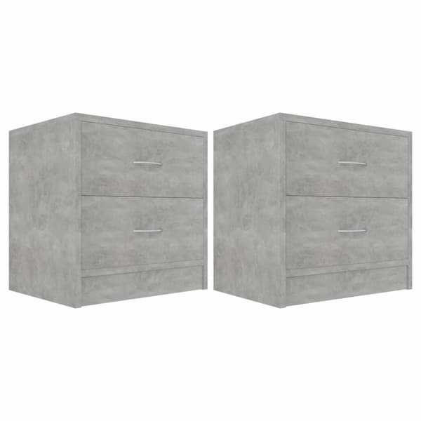 vidaXL sengeskabe 2 stk. 40x30x40 cm spånplade betongrå