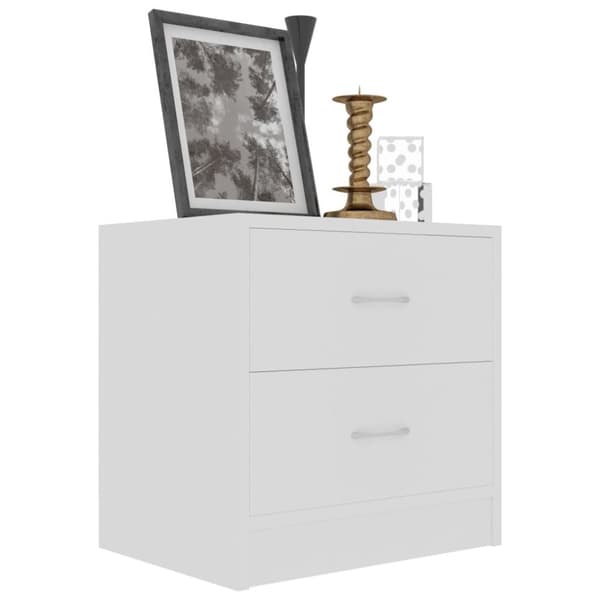 vidaXL Nattbord 2 stk hvit 40x30x40 cm sponplate