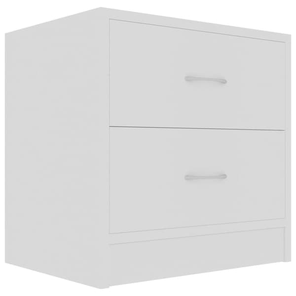 vidaXL Nattbord 2 stk hvit 40x30x40 cm sponplate