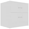Miniatyrbilde 4 av 9: vidaXL Nattbord 2 stk hvit 40x30x40 cm sponplate