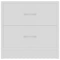 Miniatyrbilde 5 av 9: vidaXL Nattbord 2 stk hvit 40x30x40 cm sponplate