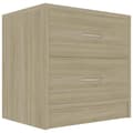 Miniatyrbilde 4 av 9: vidaXL Nattbord 2 stk sonoma eik 40x30x40 cm sponplate