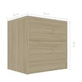 Miniatyrbilde 7 av 9: vidaXL Nattbord 2 stk sonoma eik 40x30x40 cm sponplate
