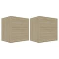 Miniatyrbilde 1 av 9: vidaXL Nattbord 2 stk sonoma eik 40x30x40 cm sponplate
