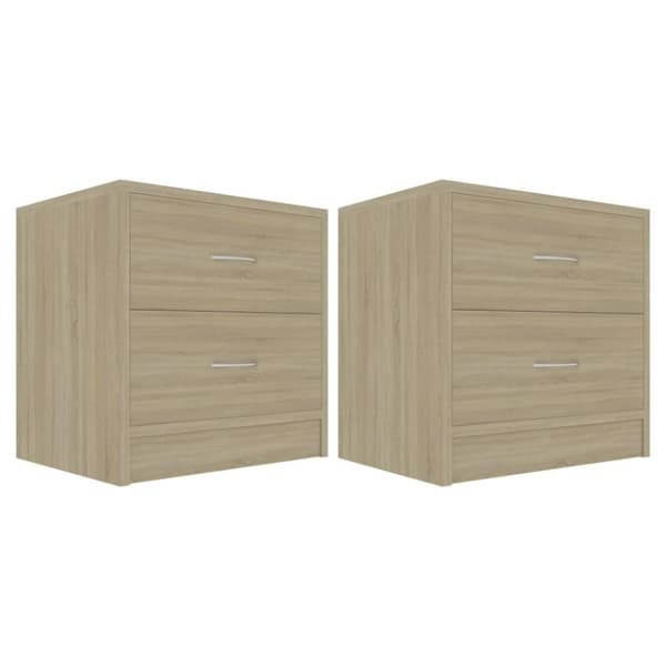 vidaXL Nattbord 2 stk sonoma eik 40x30x40 cm sponplate