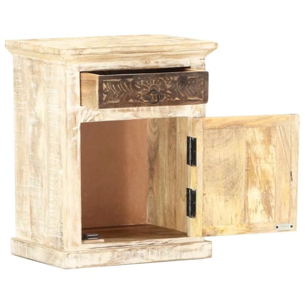 vidaXL sengebord 40x30x50 cm massivt mangotræ