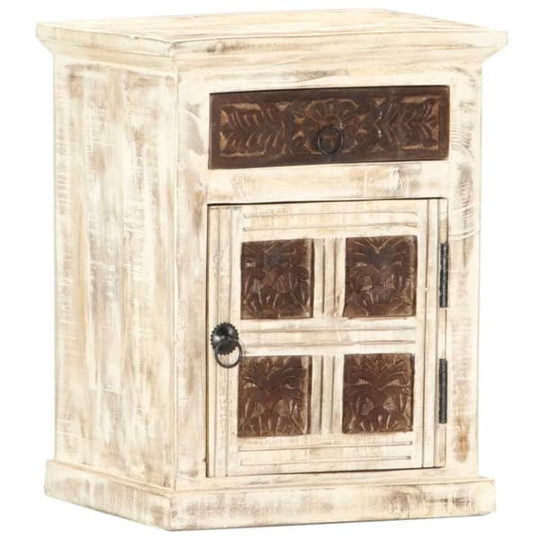 vidaXL sengebord 40x30x50 cm massivt mangotræ