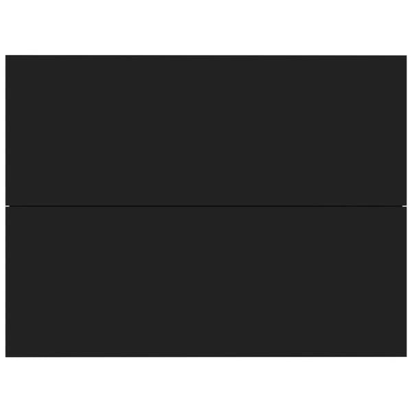 vidaXL Nattbord svart 40x30x30 cm sponplate