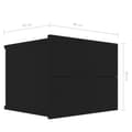 Miniatyrbilde 7 av 9: vidaXL Nattbord svart 40x30x30 cm sponplate