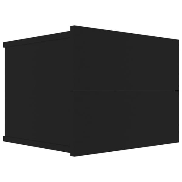 vidaXL Nattbord svart 40x30x30 cm sponplate
