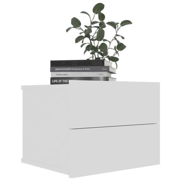 vidaXL sengeskabe 2 stk. 40x30x30 cm spånplade hvid
