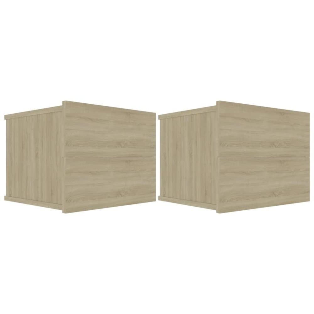 vidaXL Sängbord 2 st sonoma ek 40x30x30 cm spånskiva