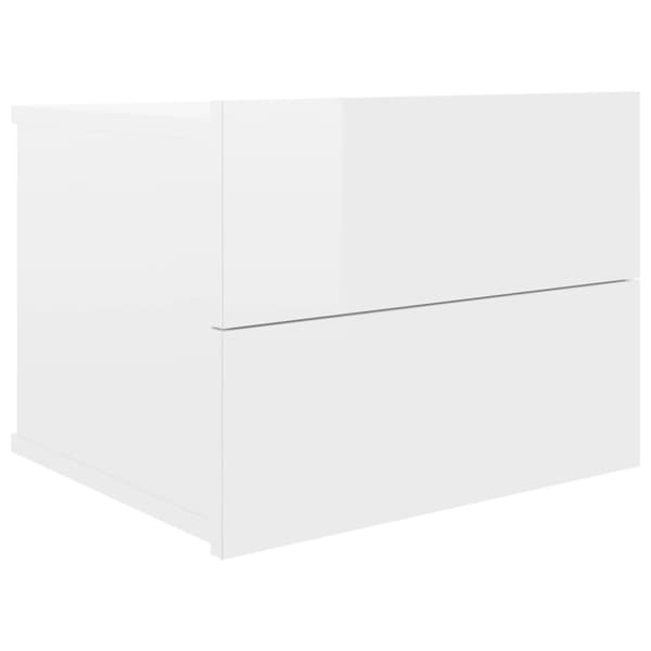 vidaXL sengeskab 40x30x30 cm spånplade hvid højglans