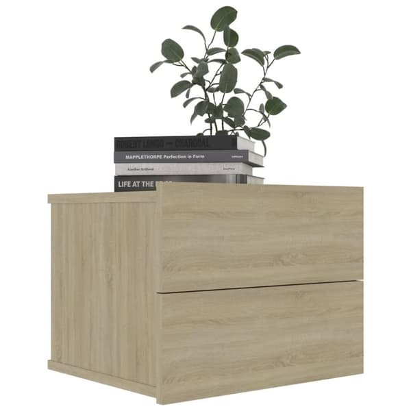 vidaXL sengeskabe 2 stk. 40x30x30 cm spånplade sonoma-eg