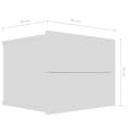 Miniatyrbillede 7 af 9: vidaXL sengeskab 40x30x30 cm spånplade hvid
