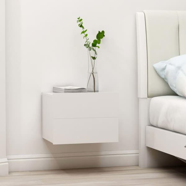 vidaXL sengeskab 40x30x30 cm spånplade hvid