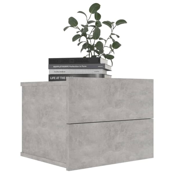 vidaXL sengeskab 40x30x30 cm spånplade betongrå