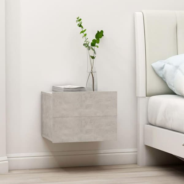 vidaXL sengeskab 40x30x30 cm spånplade betongrå