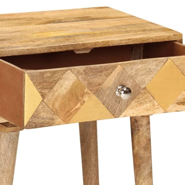 vidaXL Nattbord 43x30x58 cm heltre mango