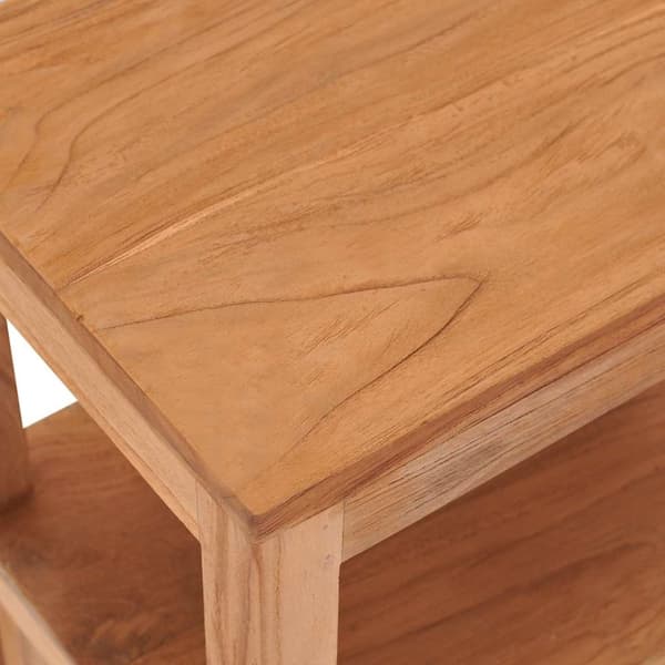 vidaXL sengebord 40x30x50 cm massivt teaktræ