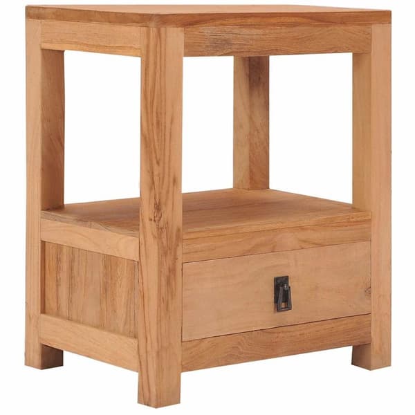 vidaXL sengebord 40x30x50 cm massivt teaktræ