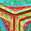 Miniatyrbilde 2 av 10: vidaXL Håndmalt nattbord 40x30x50 cm heltre mango