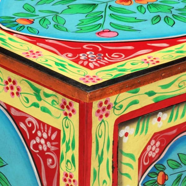 vidaXL Håndmalt nattbord 40x30x50 cm heltre mango