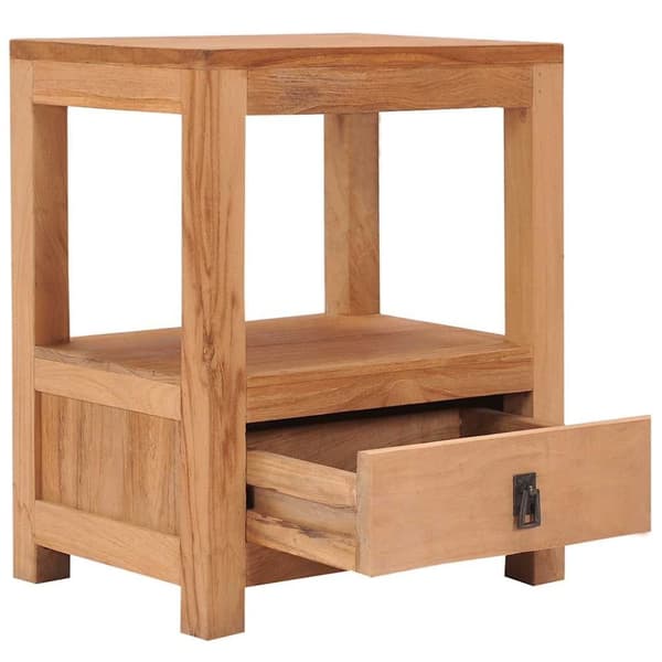 vidaXL Sängbord 40x30x50 cm massiv teak
