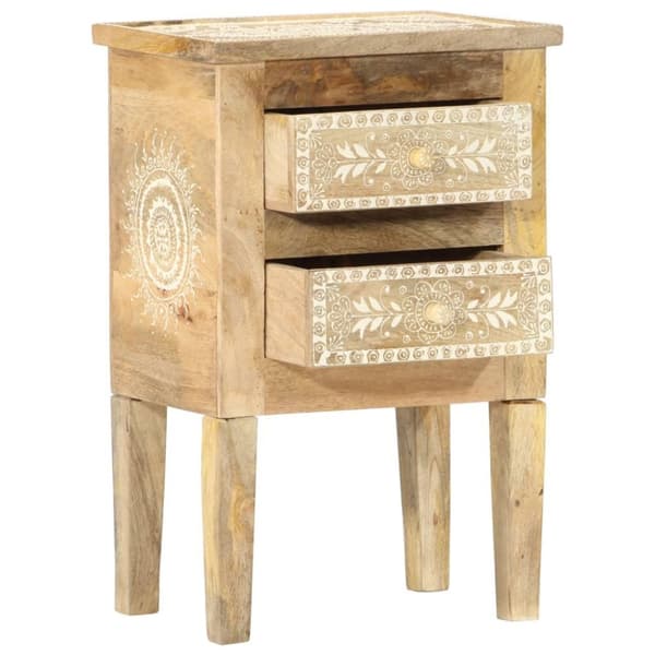 vidaXL Håndmalt nattbord 40x30x60 cm heltre mango