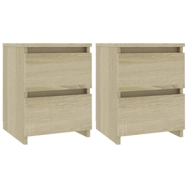 vidaXL Nattbord 2 stk sonoma eik 30x30x40 cm sponplate