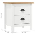Miniatyrbilde 7 av 7: vidaXL Nattbord Hill hvit 46x35x49,5 cm heltre furu