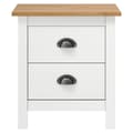 Miniatyrbilde 2 av 7: vidaXL Nattbord Hill hvit 46x35x49,5 cm heltre furu