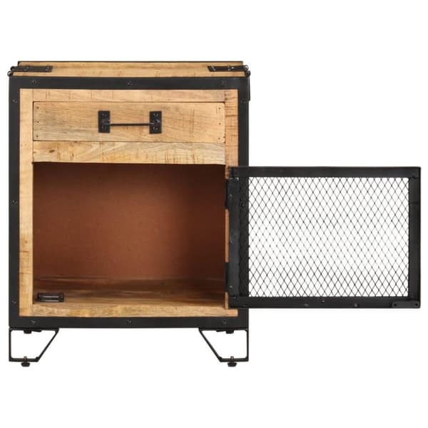 vidaXL sengeskab 43x30x51 cm massivt ru mangotræ