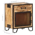 Miniatyrbillede 9 af 10: vidaXL sengeskab 43x30x51 cm massivt ru mangotræ